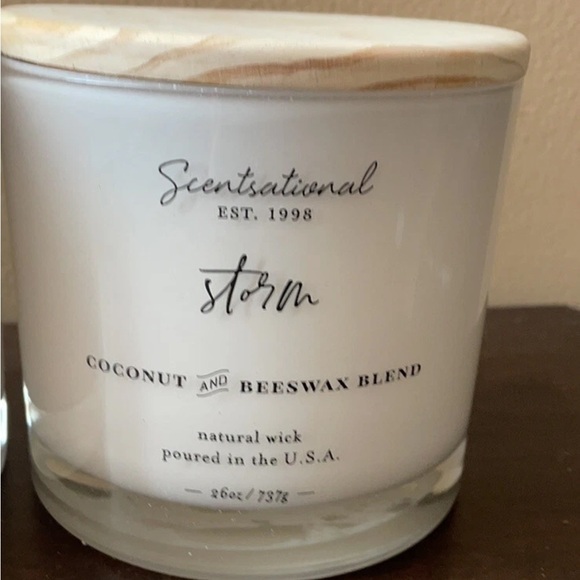 Other - Scentsational Candle Storm Large Glass Jar 26 Oz Coconut Beeswax New